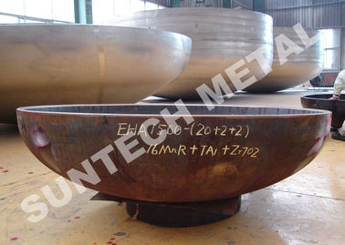China Zirconium en Cs-Anticorrosion Drukvat Bekleed Hoofd 2/1 EHA R60702/Zr702 verdeler